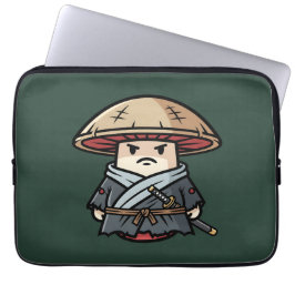 Funda Para Portátil Funny Mushroom Ronin Wandering Samurai Illustratio
