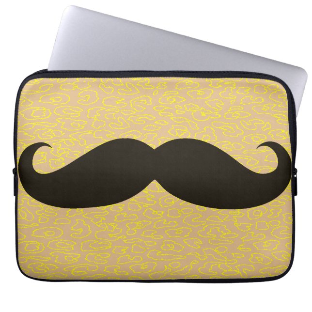Funda Para Portátil Funny Mustache (Frente)
