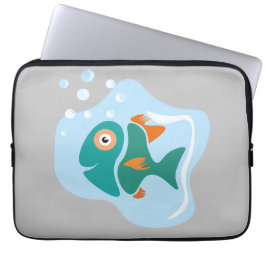 Funda Para Portátil Funny Pescado Elegante