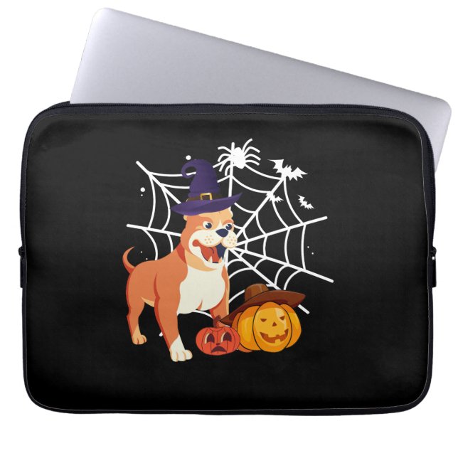 Funda Para Portátil Funny Pitbull Dog Halloween Costume (Frente)