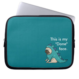 Funda Para Portátil Funny Pug Dog Pugasaurus está "Hecho"