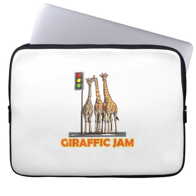 Funda Para Portátil Funny Pun Giraffe Jam (Frente)