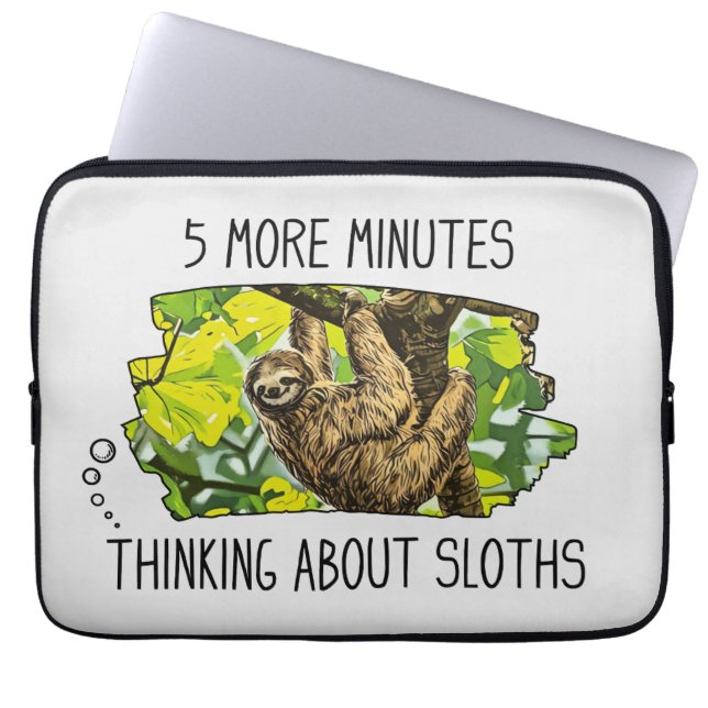 Funda Para Portátil Funny Sloth Laptop Sleeve (Frente)