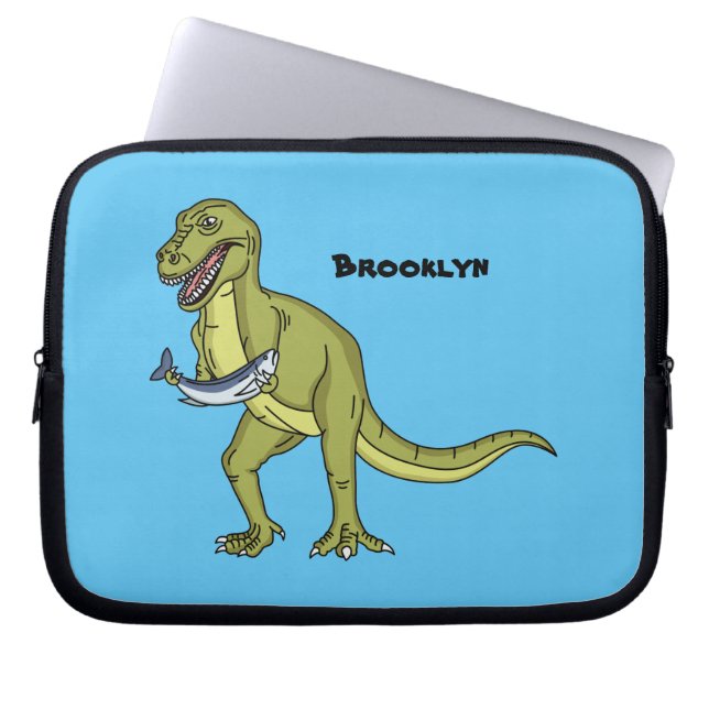 Funda Para Portátil Funny T rex dinosaur ilustracion (Frente)