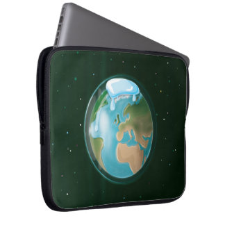 Funda Para Portátil Fusión De Tapones De Hielo Del Planeta Tierra.