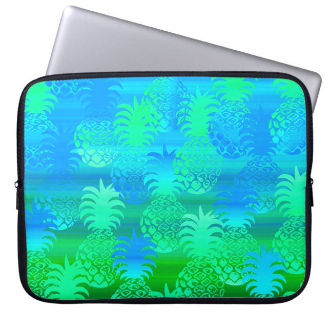 Funda Para Portátil Fusión Pukana Hawaiana de Pineapple Sunset (Frente)