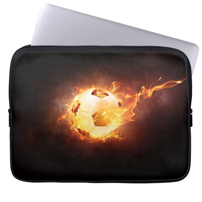 Funda Para Portátil Fútbol bajo fuego, pelota, fútbol (Frente)