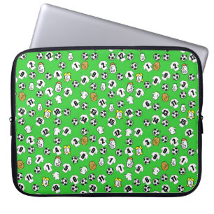 Funda Para Portátil Fútbol, Camisetas blancos y fans