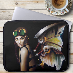 Funda Para Portátil Gafas con Alas de Hada Mecánicas Steampunk