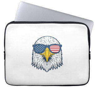 Funda Para Portátil Gafas de sol águila patriótica diseño vectorial vi