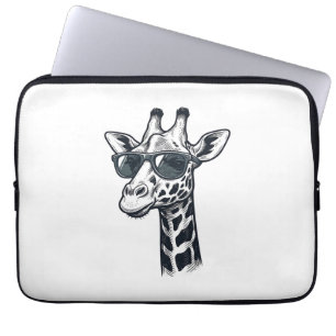 Funda Para Portátil Gafas de sol de jirafa geniales Camiseta de grabad
