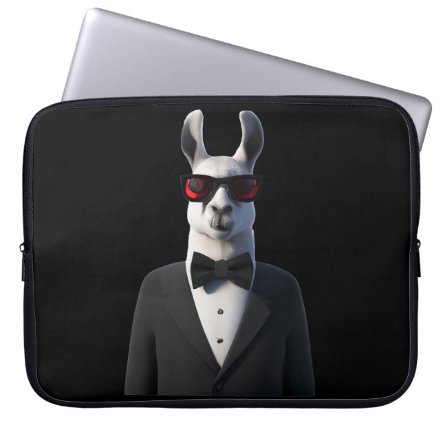 Funda Para Portátil Gafas de sol de Llama Tux (Frente)