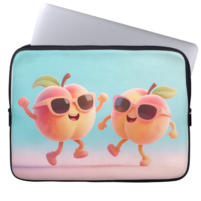 Funda Para Portátil Gafas de sol de melocotones bailarines (Frente)