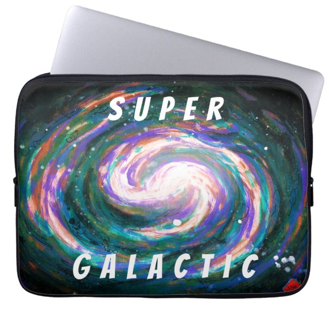 Funda Para Portátil Galaxia espiral en el espacio Super Galáctico (Frente)