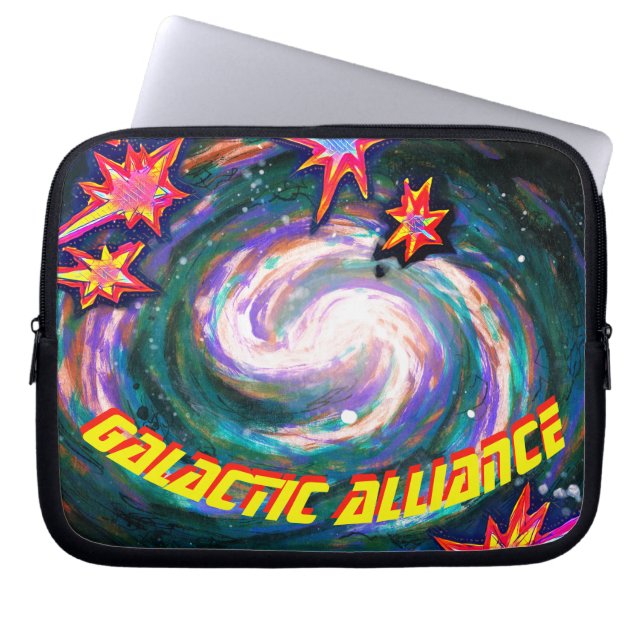 Funda Para Portátil Galaxia espiral en la Alianza Galáctica Espacial (Frente)