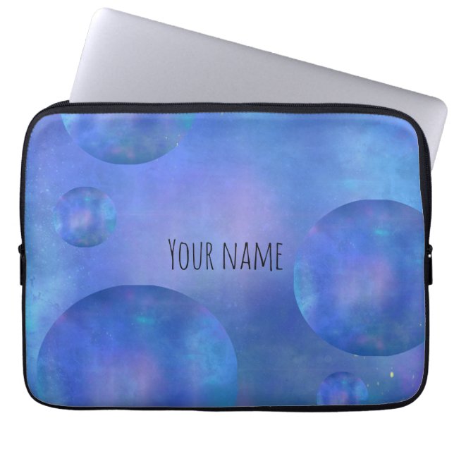 Funda Para Portátil Galaxy Nebula Laptop Sleeve case Custom Name  (Frente)