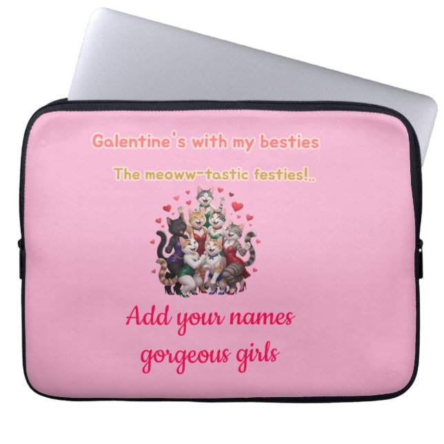 Funda Para Portátil Galentine's with my besties (Frente)