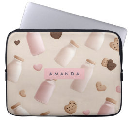 Funda Para Portátil Galleta rosa y fresa personalizada