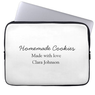 Funda Para Portátil Galletas caseras añade tu nombre de texto personal