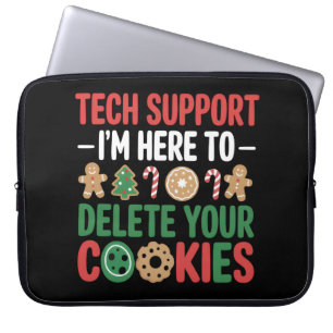 Funda Para Portátil Galletas Divertidas de Navidad Soporte Técnico Tra