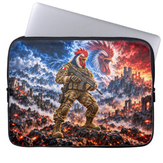Funda Para Portátil Gallo Galo Francés Guerrer Tactico 13 Pulgadas Fun