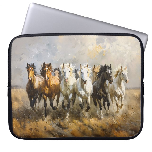 Funda Para Portátil Galloping Mustang Pintura (Frente)