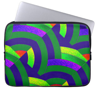 Funda Para Portátil galones verdes/azules elegantes modernos elegantes