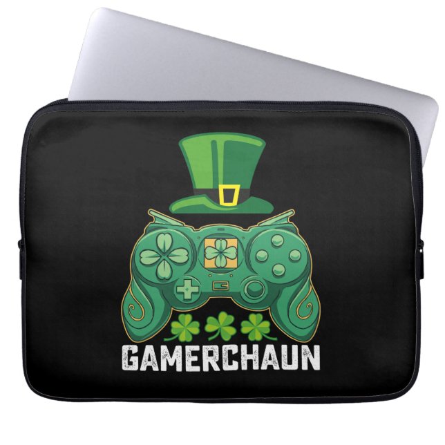 Funda Para Portátil Gamerchaun Gamer Gaming Games St Patrick's Day (Frente)