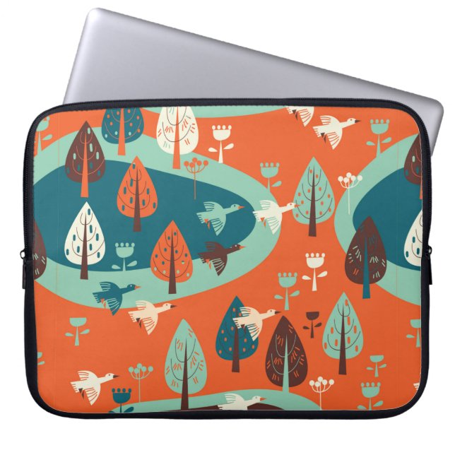 Funda Para Portátil gansos y bosques (Frente)