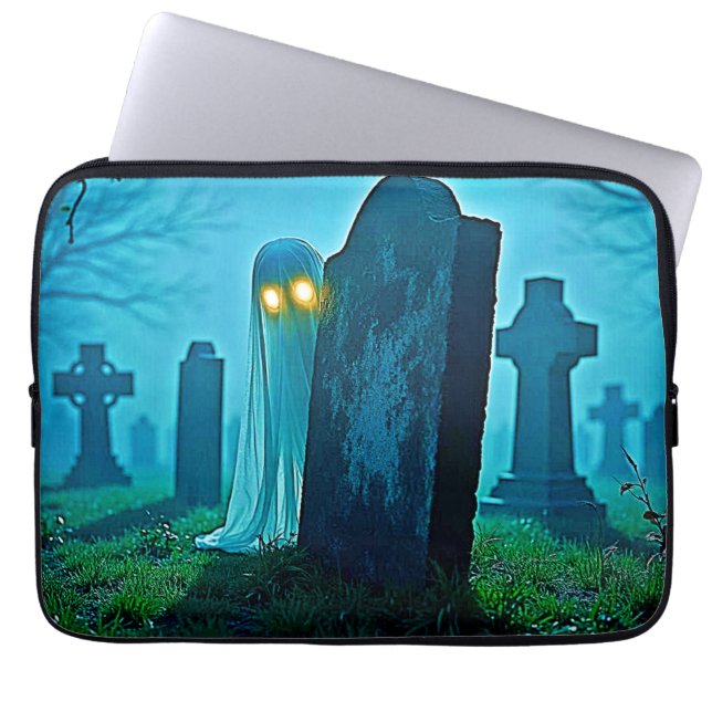 Funda Para Portátil Gantasma inquietante de Graveyard Ghost (Frente)