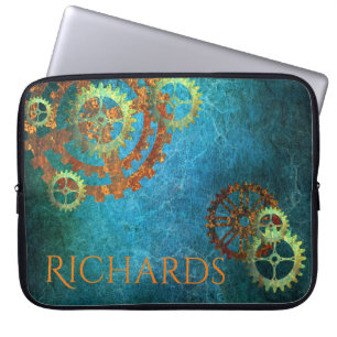 Funda Para Portátil Gases rustos de Steampunk personalizados