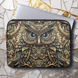 Funda Para Portátil Gases y búho Metalizado de vapor