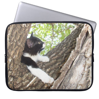 Funda Para Portátil Gatito blanco y negro