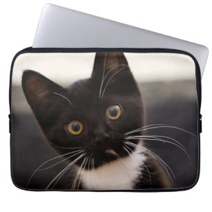 Funda Para Portátil Gatito blanco y negro lindo del smoking