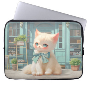 Funda Para Portátil Gatito con sabor suave y azul en pastelería