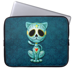 Funda Para Portátil Gatito del azúcar del zombi, azul