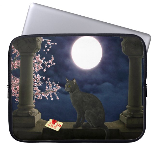 Funda Para Portátil Gatito del claro de luna (Frente)