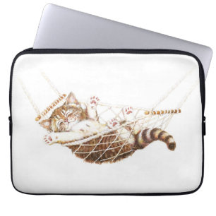 Funda Para Portátil Gatito lindo en hamaca