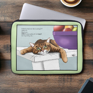 Funda Para Portátil Gatito Naranja Atractivo Golosinas Divertidas Espe