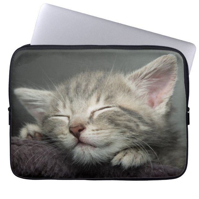 Funda Para Portátil Gatito soñoliento (Frente)