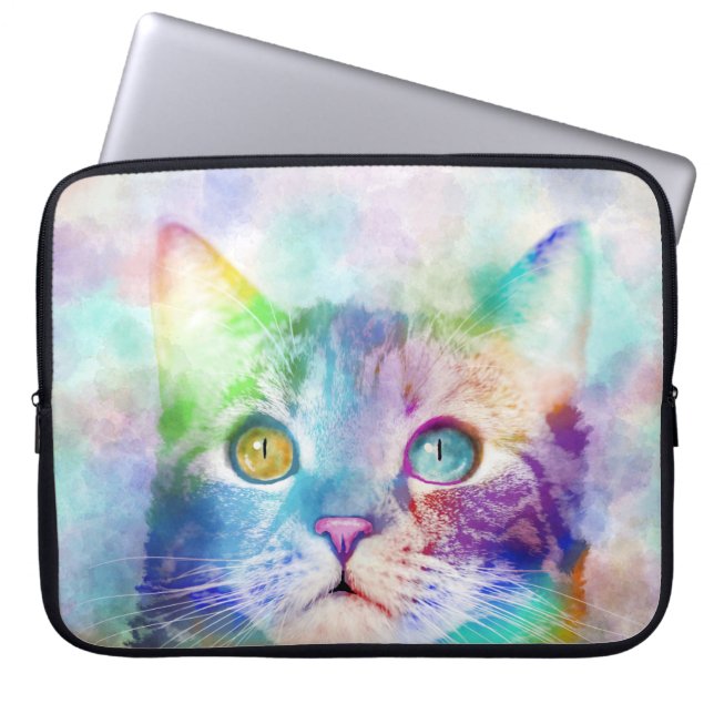 Funda Para Portátil gato 663 multicolor (Frente)
