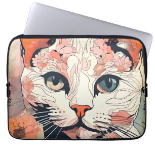Funda Para Portátil Gato Artístico