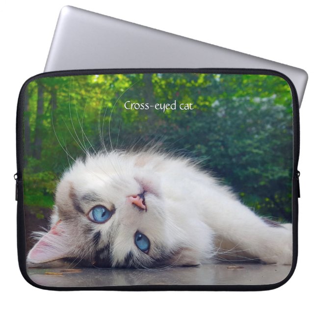 Funda Para Portátil Gato Bizco (Frente)