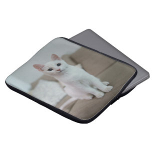 Funda Para Portátil Gato blanco Zazzle_Growshop.
