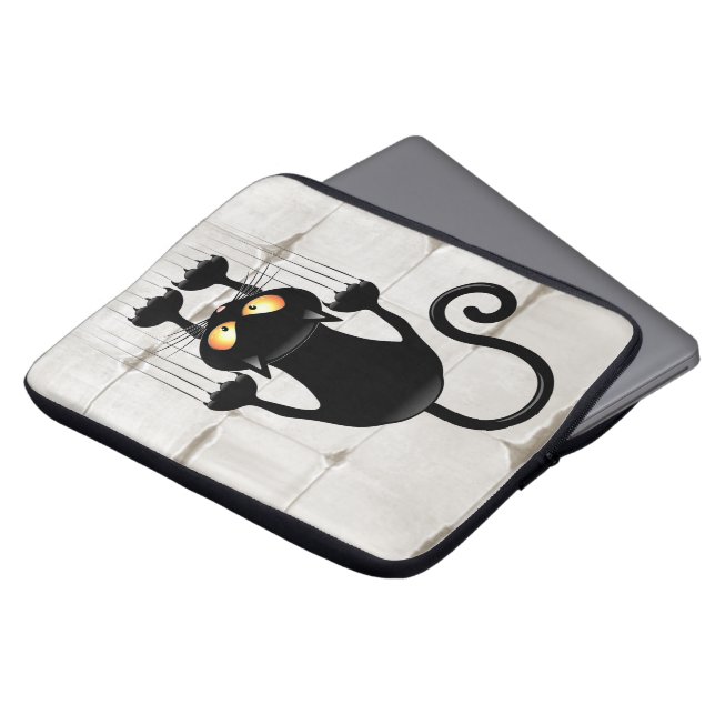 Funda Para Portátil Gato cayendo en el divertido personaje de la caric (Superior anverso)