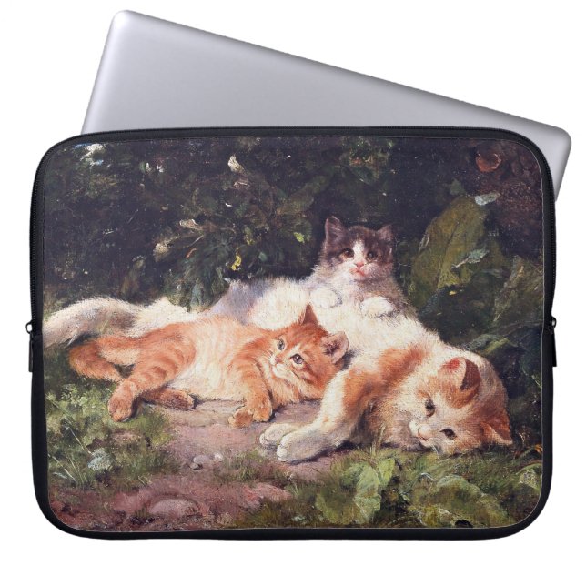 Funda Para Portátil Gato con Bella Artes gatito (Frente)
