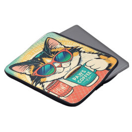 Funda Para Portátil Gato con gafas de sol sobredimensionadas, sostenie
