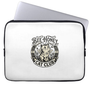Funda Para Portátil Gato de Miel de Abeja Gato Divertido Gráfico - Gat