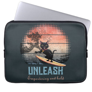 Funda Para Portátil Gato de ondulación al atardecer