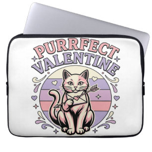 Funda Para Portátil Gato de San Valentín Perfecto Amor Vintage Vect